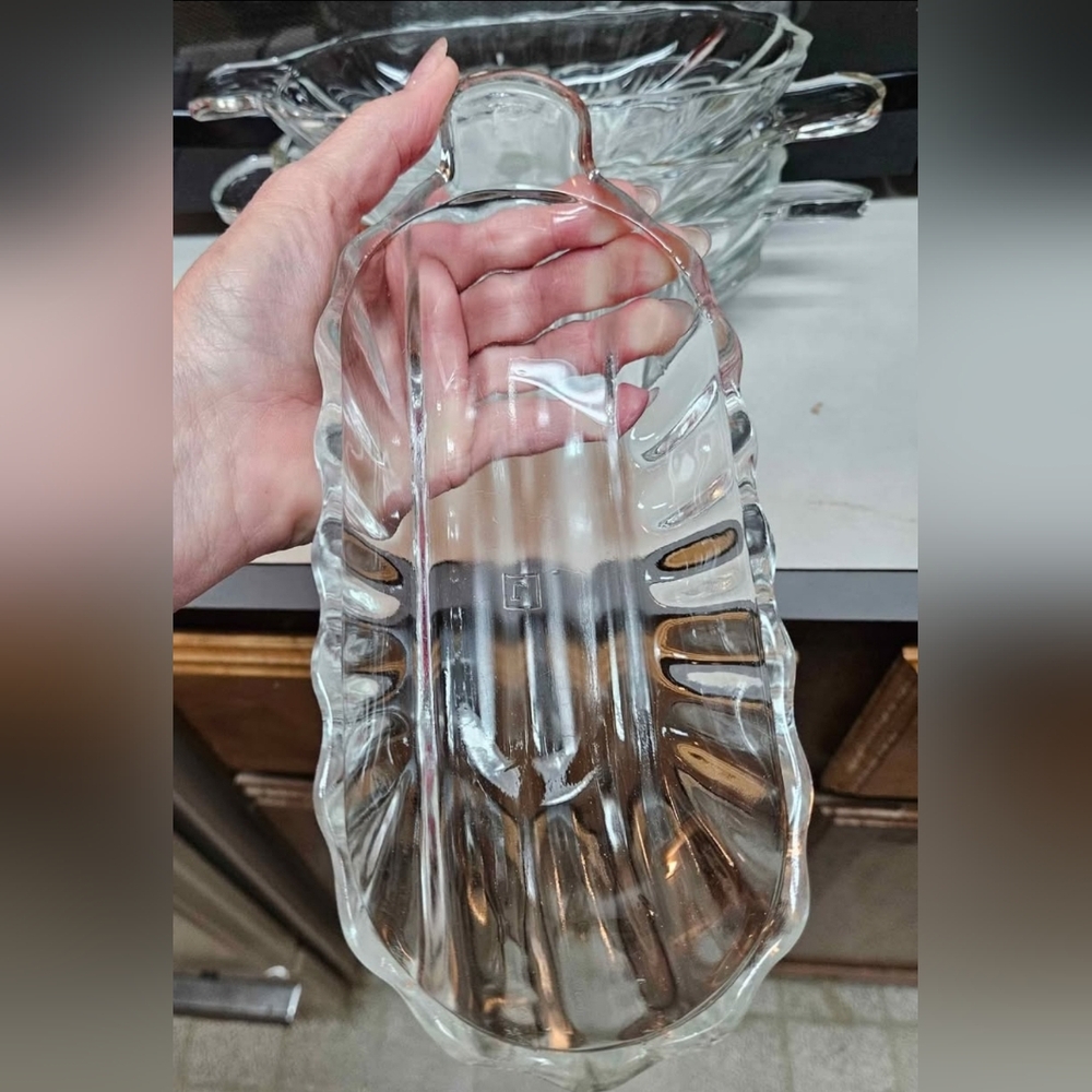 Vintage 6 Jeannette Glass Banana Split Boat Soda Fountain Ice Cream Thick Dish